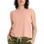 Alternative Womens CVC Go To Crop Muscle Tank Top - Heather Sunset Coral - NEW