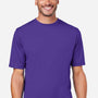 Core 365 Mens Capital Performance Moisture Wicking Short Sleeve Crewneck T-Shirt - Campus Purple - New