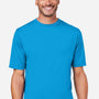 Core 365 Mens Capital Performance Moisture Wicking Short Sleeve Crewneck T-Shirt - Electric Blue - New
