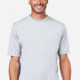 Core 365 Mens Capital Performance Moisture Wicking Short Sleeve Crewneck T-Shirt - Platinum Grey - New