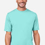 Core 365 Mens Capital Performance Moisture Wicking Short Sleeve Crewneck T-Shirt - Sea Glass Blue - New
