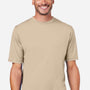 Core 365 Mens Capital Performance Moisture Wicking Short Sleeve Crewneck T-Shirt - Stone Brown - New