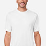Core 365 Mens Capital Performance Moisture Wicking Short Sleeve Crewneck T-Shirt - White - New