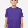 Core 365 Youth Capital Performance Moisture Wicking Short Sleeve Crewneck T-Shirt - Campus Purple - New