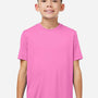 Core 365 Youth Capital Performance Moisture Wicking Short Sleeve Crewneck T-Shirt - Charity Pink - New
