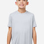 Core 365 Youth Capital Performance Moisture Wicking Short Sleeve Crewneck T-Shirt - Platinum Grey - New