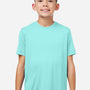 Core 365 Youth Capital Performance Moisture Wicking Short Sleeve Crewneck T-Shirt - Sea Glass Blue - New