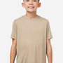 Core 365 Youth Capital Performance Moisture Wicking Short Sleeve Crewneck T-Shirt - Stone Brown - New