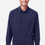 Core 365 Mens Ultra UVP Marina Moisture Wicking Long Sleeve Button Down Shirt w/ Double Pockets - Classic Navy Blue - Coming Soon