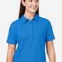 Devon & Jones Womens CrownLux Geo Performance Moisture Wicking Short Sleeve Polo Shirt - French Blue - Coming Soon