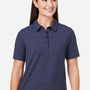Devon & Jones Womens CrownLux Geo Performance Moisture Wicking Short Sleeve Polo Shirt - Navy Blue/French Blue - Coming Soon