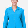 Core 365 Womens Ultra UVP Marina Moisture Wicking Long Sleeve Button Down Shirt - Electric Blue - Coming Soon