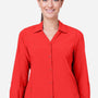 Core 365 Womens Ultra UVP Marina Moisture Wicking Long Sleeve Button Down Shirt - Marina Red - Coming Soon