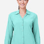 Core 365 Womens Ultra UVP Marina Moisture Wicking Long Sleeve Button Down Shirt - Sea Glass Blue - Coming Soon