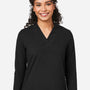 Devon & Jones Womens Raleigh Shawl Collar Moisture Wicking Long Sleeve Shirt - Black - New