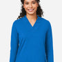 Devon & Jones Womens Raleigh Shawl Collar Moisture Wicking Long Sleeve Shirt - French Blue - Coming Soon