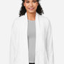 Devon & Jones Womens Raleigh Stretch Moisture Wicking Long Sleeve Cardigan Sweater w/ Pockets - White - Coming Soon