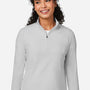 Devon & Jones Womens Raleigh Stretch Moisture Wicking 1/4 Zip Sweatshirt - Grey - Coming Soon