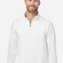 Devon & Jones Mens Raleigh Stretch Moisture Wicking 1/4 Zip Sweatshirt - White - Coming Soon