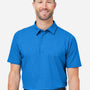 Devon & Jones Mens CrownLux Geo Performance Moisture Wicking Short Sleeve Polo Shirt - French Blue - Coming Soon