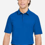 Devon & Jones Mens CrownLux Windsor Performance Moisture Wicking Welded Short Sleeve Polo Shirt - French Blue - Coming Soon