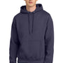 Champion Mens Double Dry Eco Moisture Wicking Fleece Hooded Sweatshirt Hoodie w/ Pouch Pocket - Heather Navy Blue - NEW
