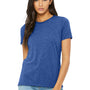 Bella + Canvas Womens Short Sleeve Crewneck T-Shirt - Blue
