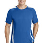 Sport-Tek Mens Competitor Moisture Wicking Short Sleeve Crewneck T-Shirt - True Royal Blue/White