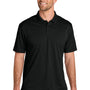 Port Authority Mens Wearever Moisture Wicking Pique Short Sleeve Polo Shirt - Deep Black