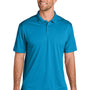 Port Authority Mens Wearever Moisture Wicking Pique Short Sleeve Polo Shirt - Parcel Blue