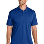 Port Authority Mens Wearever Moisture Wicking Pique Short Sleeve Polo Shirt - True Royal Blue