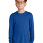 Sport-Tek Youth Competitor Moisture Wicking Long Sleeve Crewneck T-Shirt - True Royal Blue