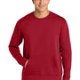 Next Level Mens Fleece Crewneck Sweatshirt w/ Pouch Pocket - Red