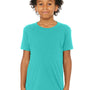 Bella + Canvas Youth Jersey Short Sleeve Crewneck T-Shirt - Teal Green - NEW