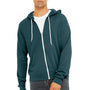 Bella + Canvas Mens Fleece Full Zip Hooded Sweatshirt Hoodie w/ Pockets - Atlantic Blue
