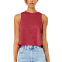 Bella + Canvas Womens Cropped Tank Top - Heather Red