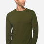 Lane Seven Mens Heavyweight Long Sleeve Crewneck T-Shirt - Army Green - Coming Soon