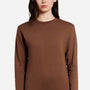 Lane Seven Mens Heavyweight Long Sleeve Crewneck T-Shirt - Chestnut Brown - New