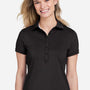 Fairway & Greene Womens Claire Tech Moisture Wicking Short Sleeve Polo Shirt - Black - New