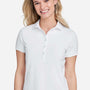 Fairway & Greene Womens Claire Tech Moisture Wicking Short Sleeve Polo Shirt - White - New