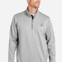 Huk Mens Cold Front Water Resistant 1/4 Zip Sweatshirt w/ Pockets - Heather Harbor Mist Grey - Coming Soon
