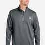 Huk Mens Cold Front Water Resistant 1/4 Zip Sweatshirt w/ Pockets - Heather Volcanic Ash Grey - Coming Soon