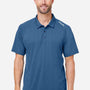 Huk Mens LoPro Performance Moisture Wicking Short Sleeve Polo Shirt - Sargasso Sea Blue - NEW