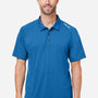 Huk Mens LoPro Performance Moisture Wicking Short Sleeve Polo Shirt - Set Sail Blue - NEW