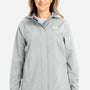 Huk Womens Storm Water Resistant Full Zip Hooded Jacket - Harbor Mist Grey - NEW