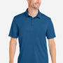 Huk Mens Pursuit Performance Moisture Wicking Short Sleeve Polo Shirt - Sargasso Sea Blue - NEW