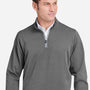 Fairway & Greene Mens Caves Moisture Wicking 1/4 Zip Tech Sweatshirt - Heather Dark Shadow Grey - Coming Soon