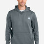Huk Mens Water Resistant Performance Fleece Hooded Sweatshirt Hoodie w/ Pouch Pocket - Heather Volcanic Ash Grey - NEW