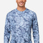 Huk Mens LoPro Moisture Wicking Long Sleeve Crewneck T-Shirt - Erie Camo - New