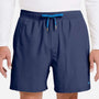 Huk Mens Pursuit Moisture Wicking Volley Shorts w/ Pocket - Sargasso Sea Blue - NEW